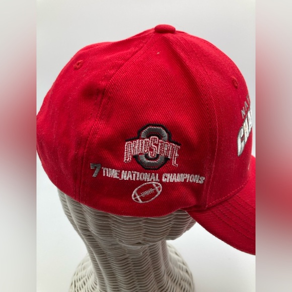 Ohio State Buckeyes 7 Time National Champions Football Cap Hat StrapBack OSU - Picture 3 of 7